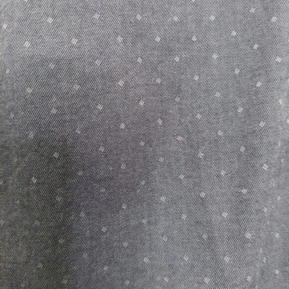 Michael Kors Mens Slim Fit Dress Shirt Size L 16 34/35 Drk Gray With Subtle Dots - Picture 5 of 9
